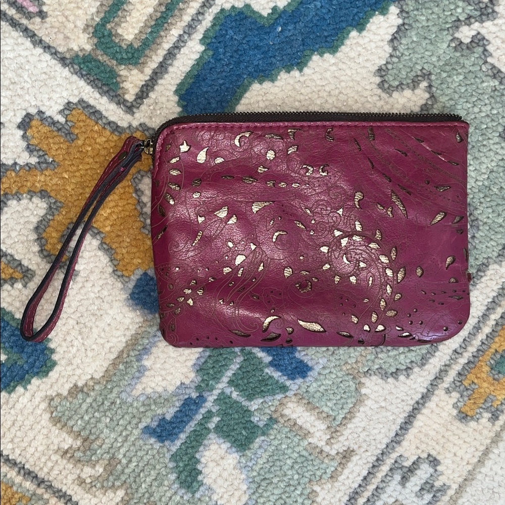 Patricia Nash Italian Leather Wristlet Wallet Purse Bag Clutch